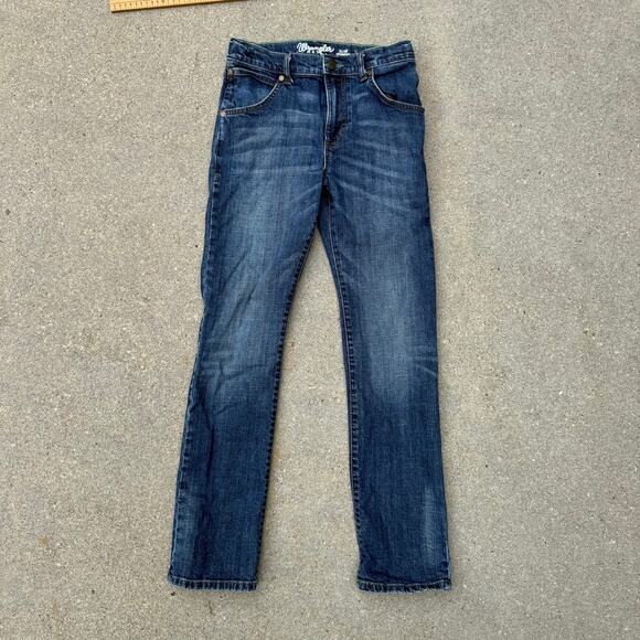Wrangler Boys Retro Slim Straight Blue Jeans Style 88BWZBZ Size 14 - Picture 2 of 8